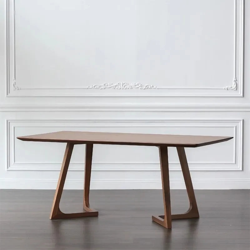 Italy Stands Dining Table Wooden Luxury Design Modern Dining Table Living Waterproof Nordic Mesa De Comedor Kitchen Furniture - LUXHOME