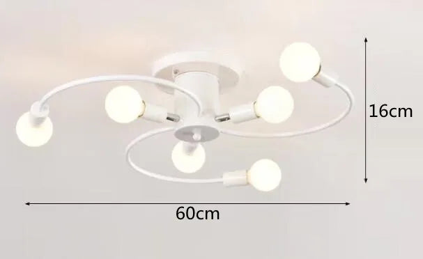 Living Room Ceiling Light European Bedroom Ceiling Light Modern Iron Chandelier Ceiling Lamp Dining Room Kitchen Decorations