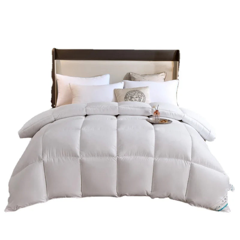 100% Goose Down Duvet Comforter Quilted Perfect Comfort Double Single Size Winter Thick Blanket Solid Color Bedclothes
