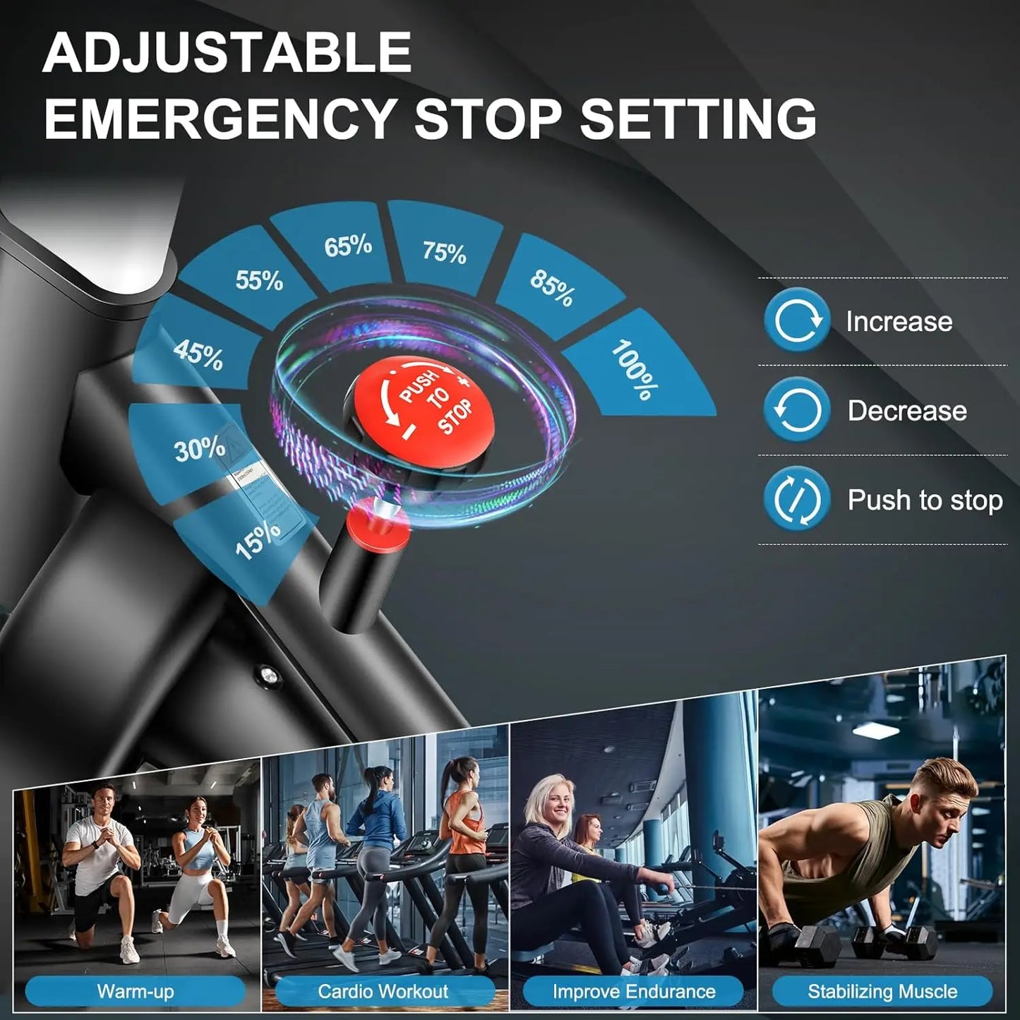 REBUILD YOUR LIFE Exercise Bike Indoor Cycling Bike Fitness Stationary All-inclusive Flywheel Bicycle with Resistance for