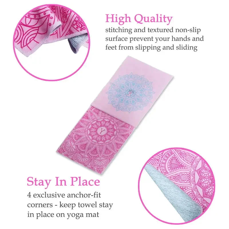 Yoga Towels Fitness Towels Suede Printed Microfiber Sports Travel Quick-drying Sweat-absorbent Yoga Sports Towel Cushion Pilates