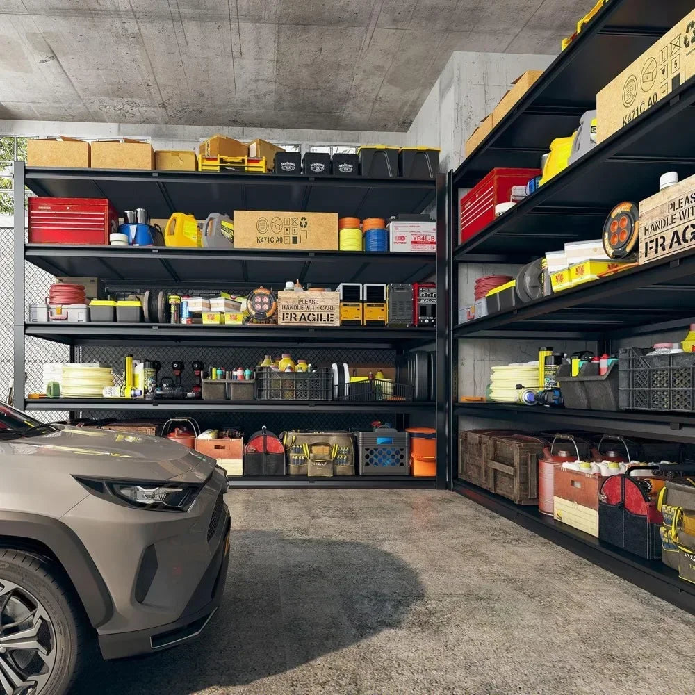 60" W Garage Shelving 3000LBS Heavy Duty Storage Shelves, Adjustable Tier Metal Shelves for Storage Rack Industrial She
