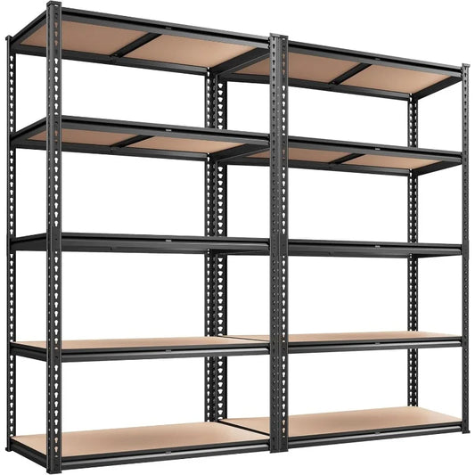 35.55"W x 72"H x 16"D Storage Shelves 72"H Garage Shelving Heavy Duty 2020LBS 5 Tier Adjustable Metal Shelving Unit ,2P