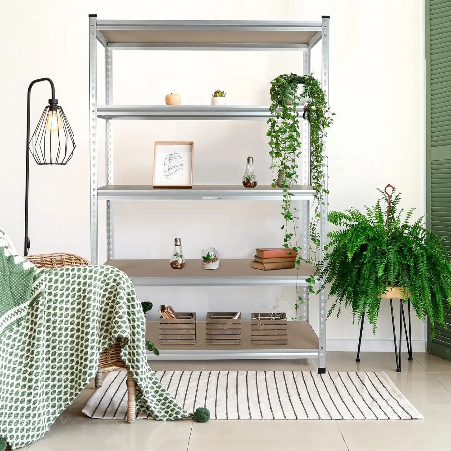 1 5-Tier Storage Shelving Unit, 48”W X 24”D X 72”H, Adjustable Storage Rack Heavy Duty Aluminum Alloy Shelf, 2750 Lbs