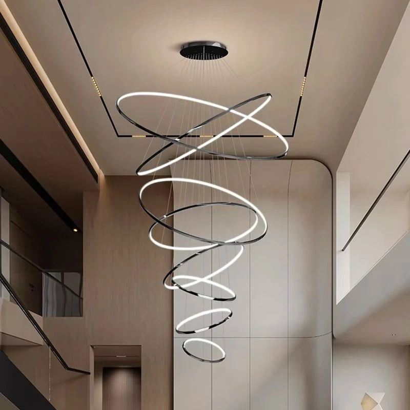 Nordic home decoration, stair chandelier, living room bedroom and dining room Pendant lights, ceiling light, indoor lighting