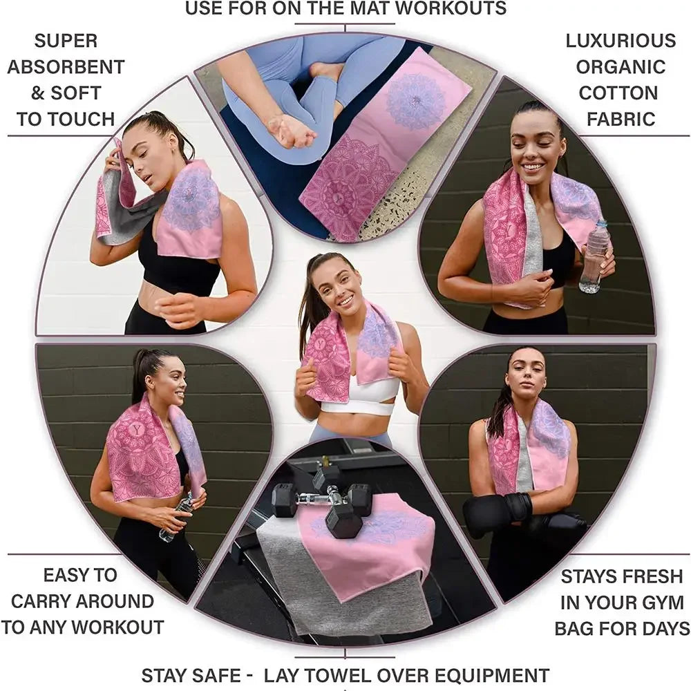 Yoga Towels Fitness Towels Suede Printed Microfiber Sports Travel Quick-drying Sweat-absorbent Yoga Sports Towel Cushion Pilates