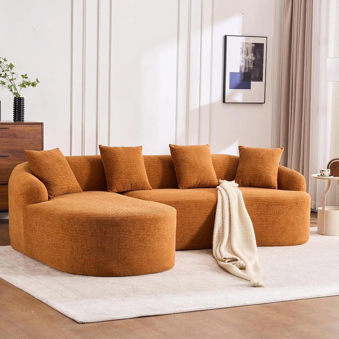 CloudLux Oversized Sectional Sofa with Chaise