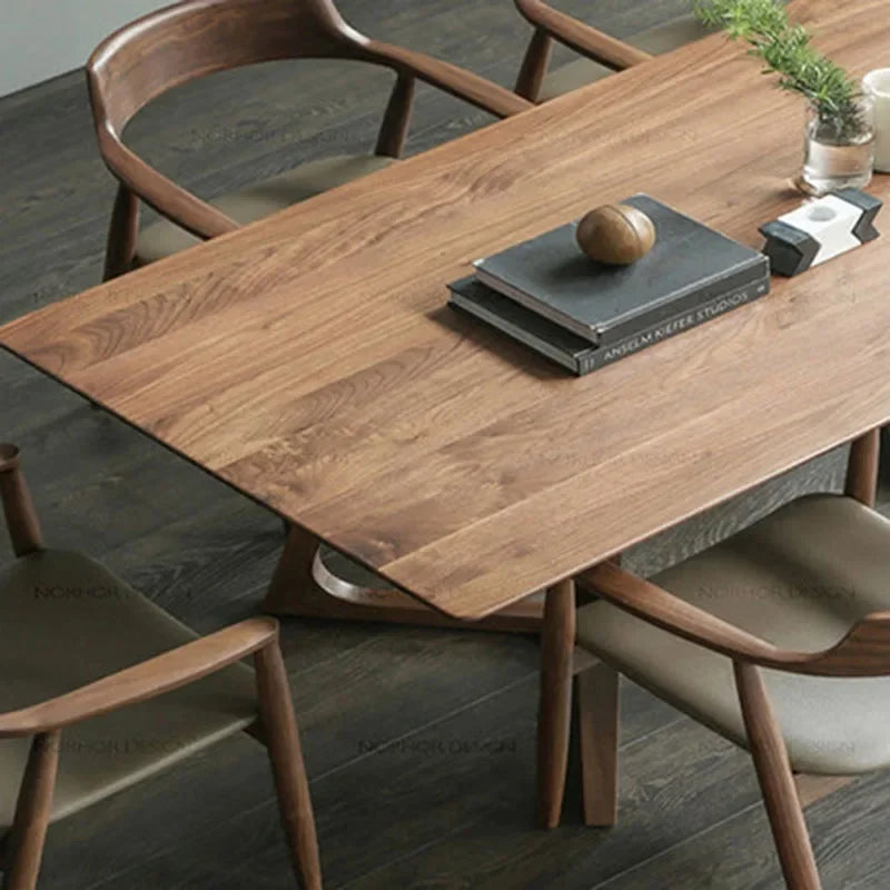 Italy Stands Dining Table Wooden Luxury Design Modern Dining Table Living Waterproof Nordic Mesa De Comedor Kitchen Furniture - LUXHOME
