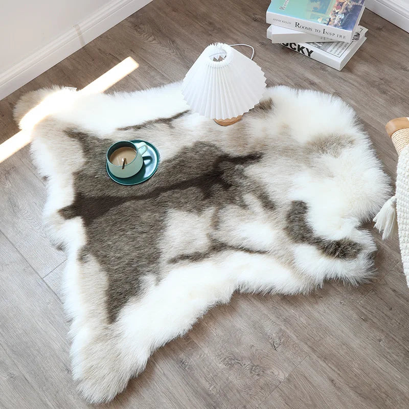 2023Winter New Plush Sofa Blanket Chair Cushion Imitation Reindeer Leather Sofa Cushion Imitation Fur Cushion Sofa Towel