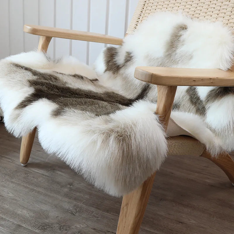 2023Winter New Plush Sofa Blanket Chair Cushion Imitation Reindeer Leather Sofa Cushion Imitation Fur Cushion Sofa Towel