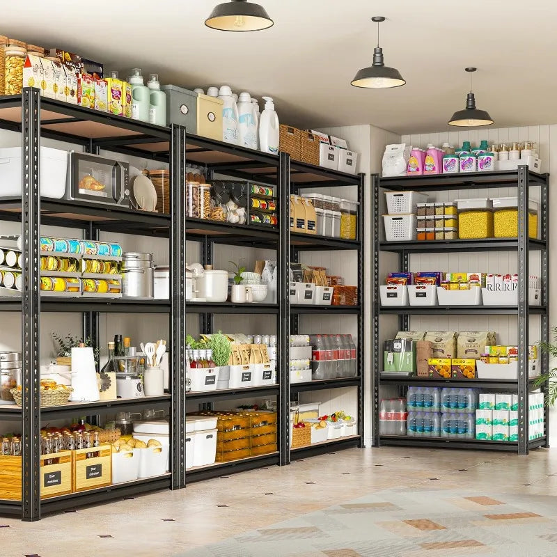 35.55"W x 72"H x 16"D Storage Shelves 72"H Garage Shelving Heavy Duty 2020LBS 5 Tier Adjustable Metal Shelving Unit ,2P
