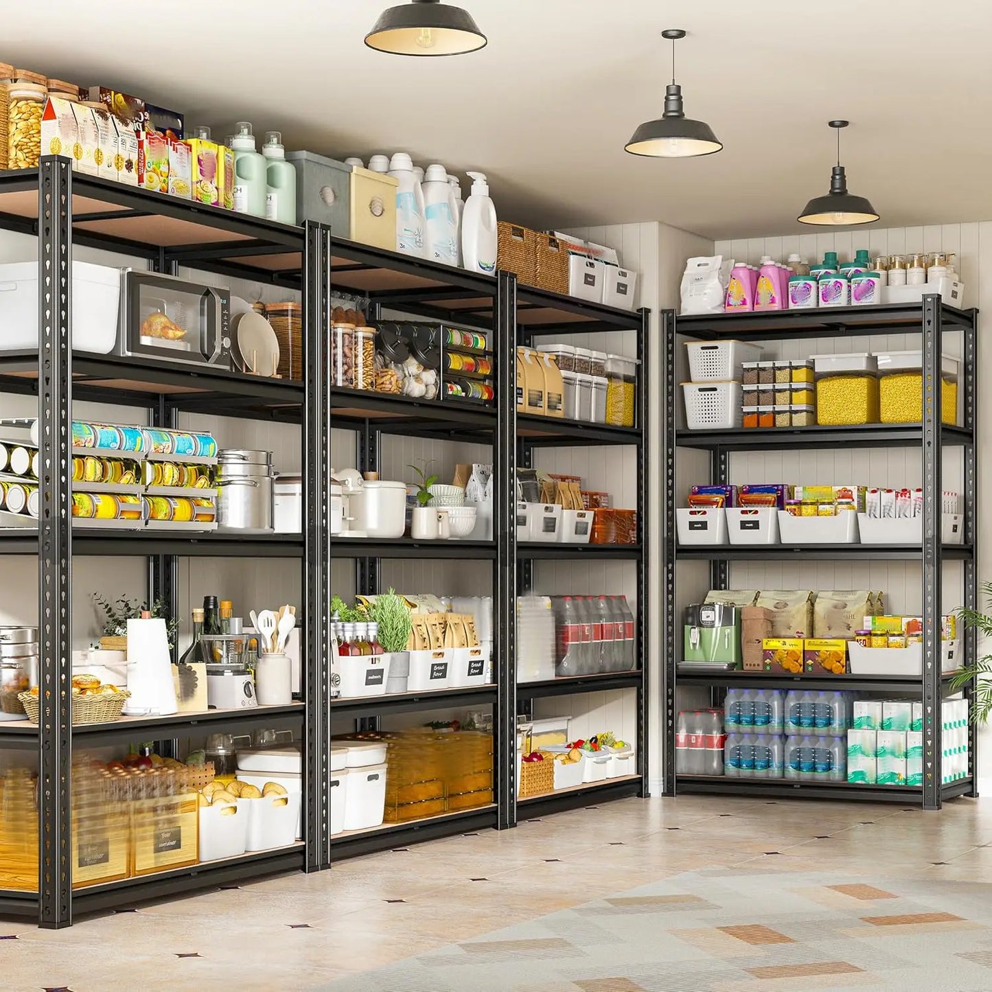 W x 72" H x 16" D Storage Shelves 72" H Garage Shelving Heavy Duty 2020LBS 5 Tier Adjustable Metal Shelving Unit f