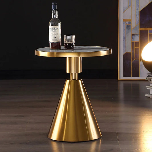 Round Marble Small Coffee Tables Design Luxury Modern White Coffee Tables Living Room Nordic Effect Table Basse Home Furniture - LUXHOME