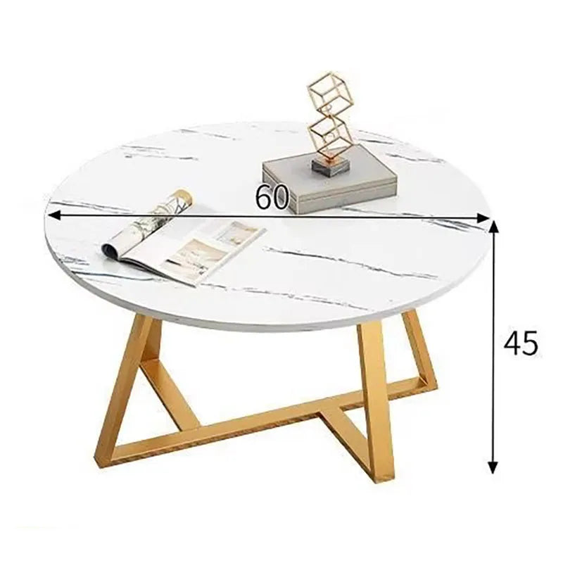 Simplicity Black Coffee Tables Round Nordic Advanced Sense Luxury Coffee Tables Marble Effect Unique Couchtisch Home Furniture - LUXHOME