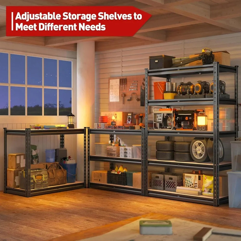 2000LBS Garage Shelving 72''H Storage Shelves Heavy Duty Shelving 5 Tier Metal Shelves for Garage Shelves 35.5"W x72"H x 15.8"D