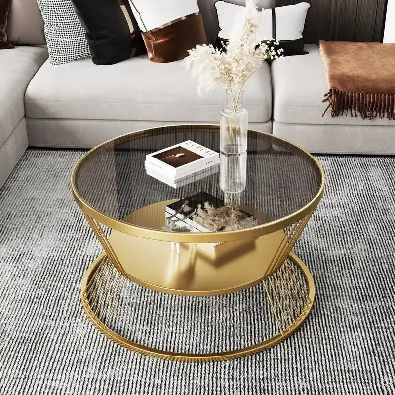 Small Apartment Living Room Round Household Minimalist Mini Table Modern Light Luxury