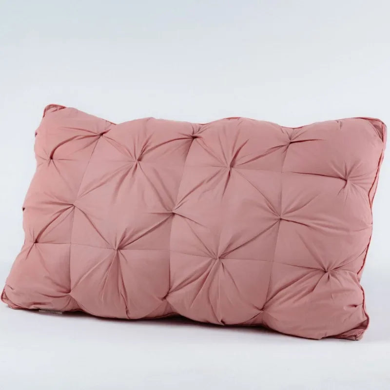 Lanlika Winter White 100% Goose Down Pillow Neck Pillow For Sleeping 100% Cotton Shell 3D Style Rectangle Queen King Bed Pillow