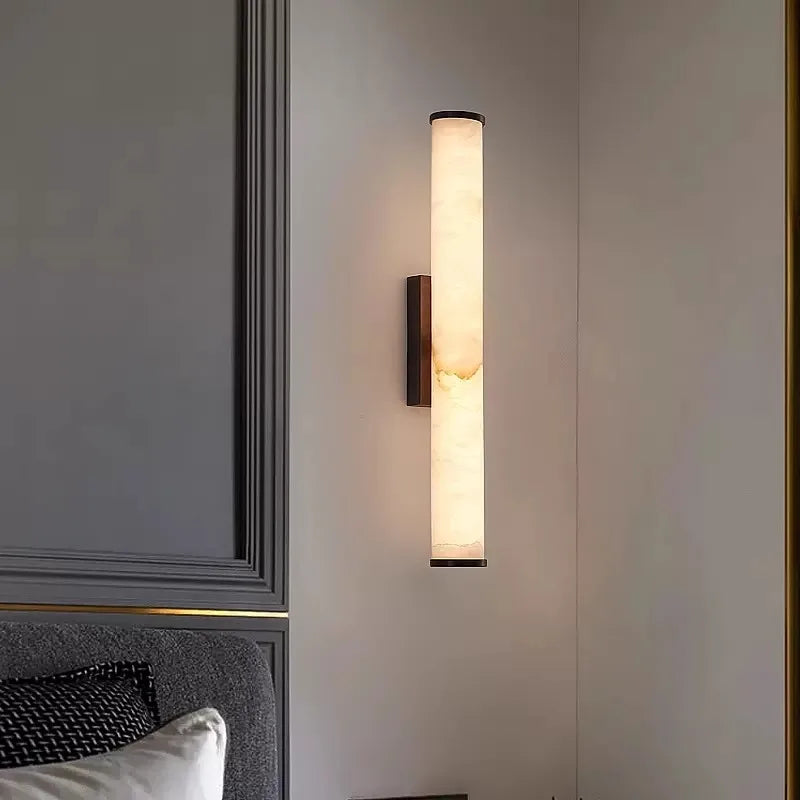 Marble LED Wall Lamp AC110V 220V 3 Color Dimming