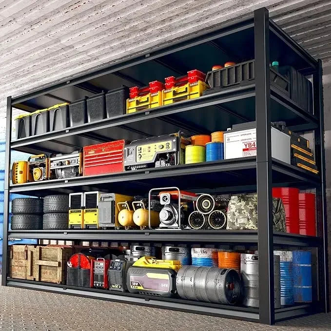 60" W Garage Shelving 3000LBS Heavy Duty Storage Shelves, Adjustable Tier Metal Shelves for Storage Rack Industrial She