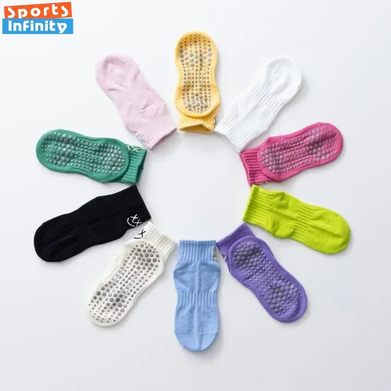 Simple Non-slip Breathable Yoga Socks Women Pilates Socks Indoor Dance Fitness Gymnastics Professional Training Sports Socks
