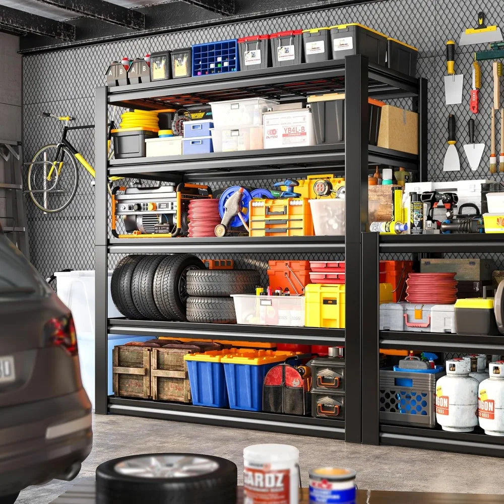 Garage Shelving 3000LBS Storage Shelves Heavy Duty Shelving Adjustable Industrial Metal Shelving Unit for Garage,Basement,Pantry