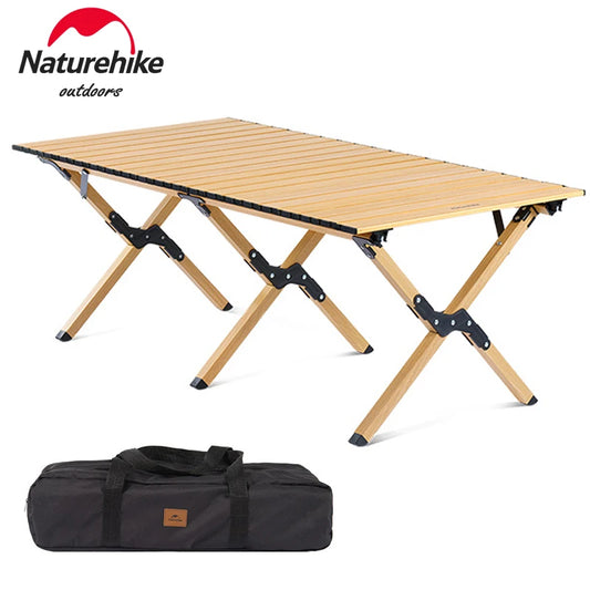 Naturehike Portable Folding Picnic Table Outdoor BBQ Camping Roll Table Aluminium Alloy Light Weight Table Outdoor Furniture