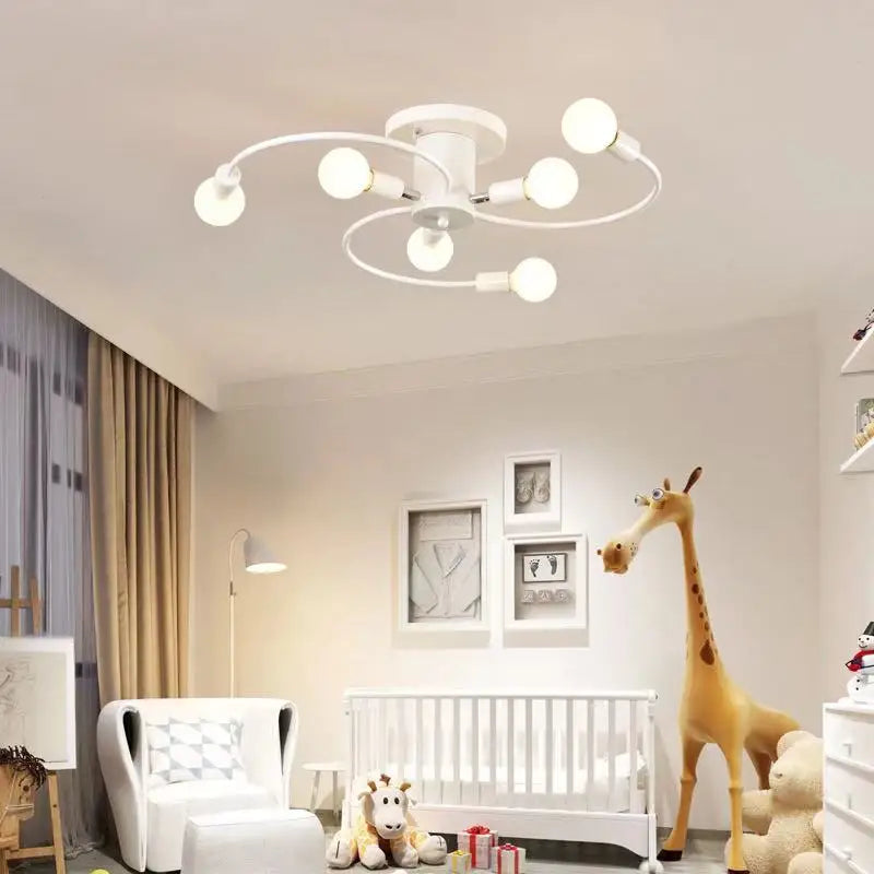 Living Room Ceiling Light European Bedroom Ceiling Light Modern Iron Chandelier Ceiling Lamp Dining Room Kitchen Decorations