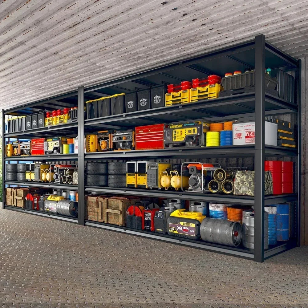 60" W Garage Shelving 3000LBS Heavy Duty Storage Shelves, Adjustable Tier Metal Shelves for Storage Rack Industrial She