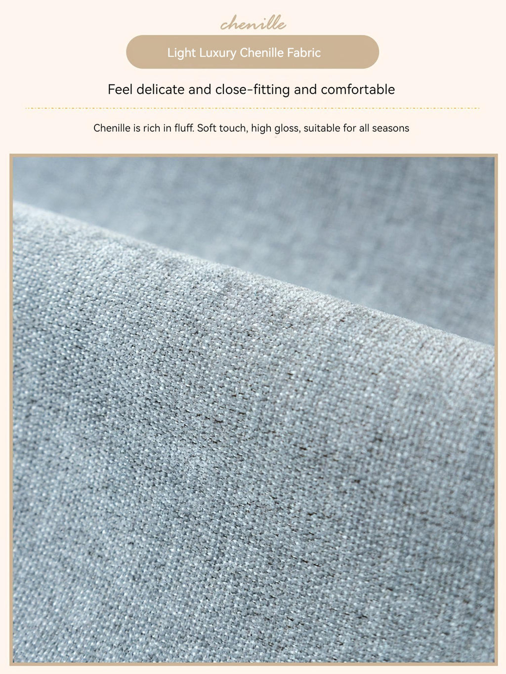 Non-Slip Cat Scratch Furniture Cover for Leather Sofas, Chenille Sofa Towels Covers I