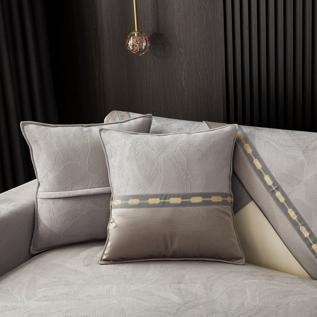 Luxury 3D Embossed Velvet Sofa Cover Anti Slip Plush Cushion Slipcover for Living Room