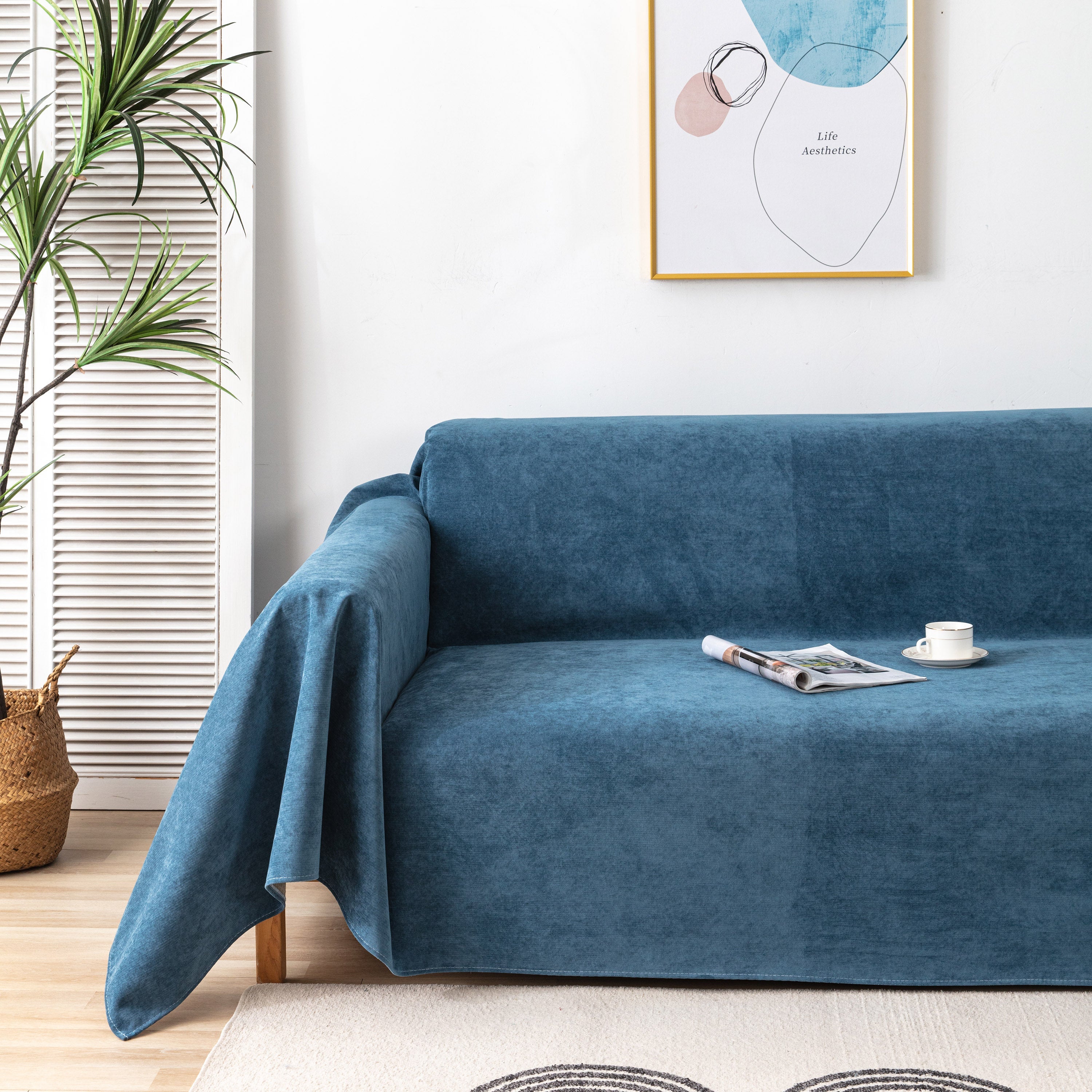 Waterproof Scratch-Resistant Furniture Covers for Pets, Non-Slip Couch Cover Throw