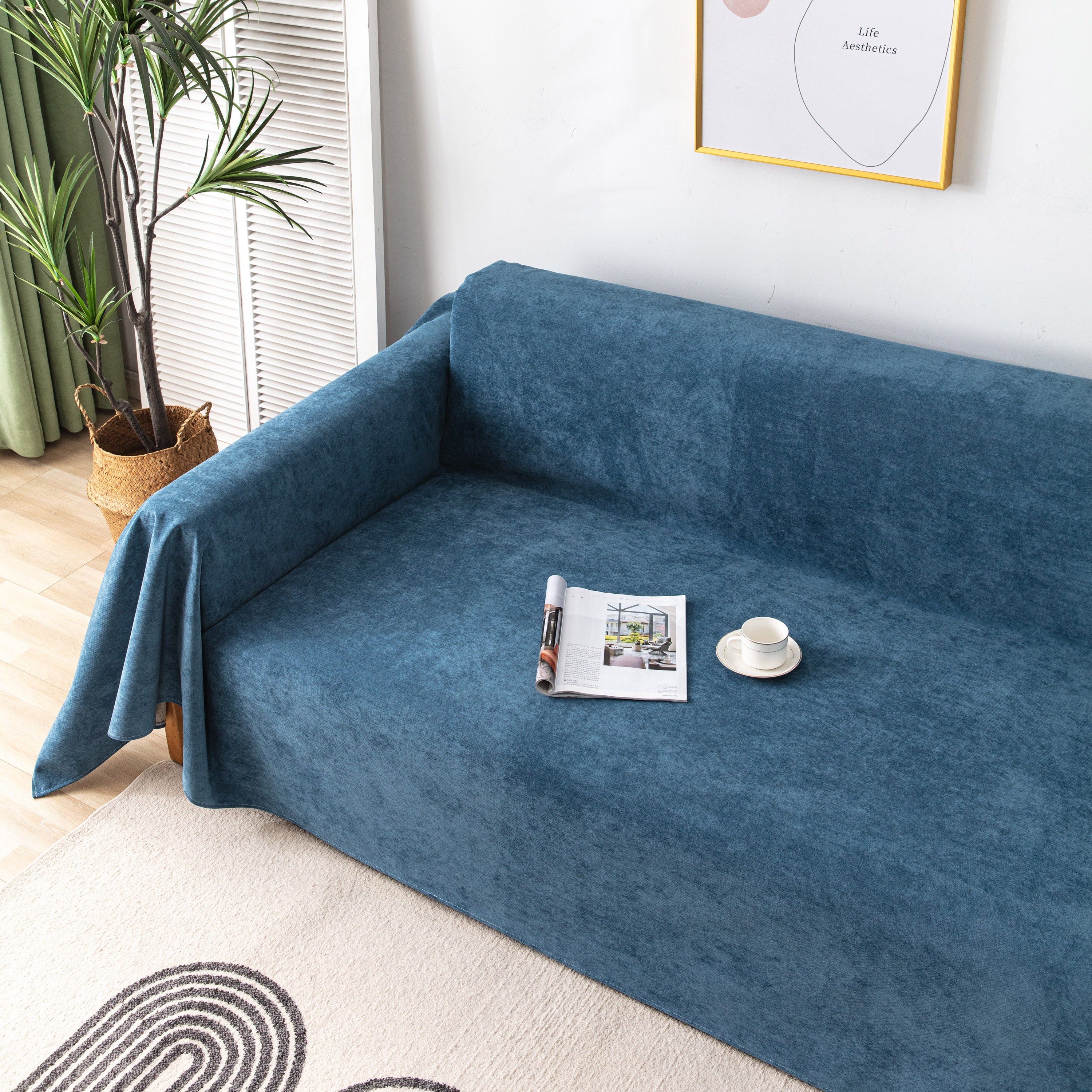 Waterproof Scratch-Resistant Furniture Covers for Pets, Non-Slip Couch Cover Throw