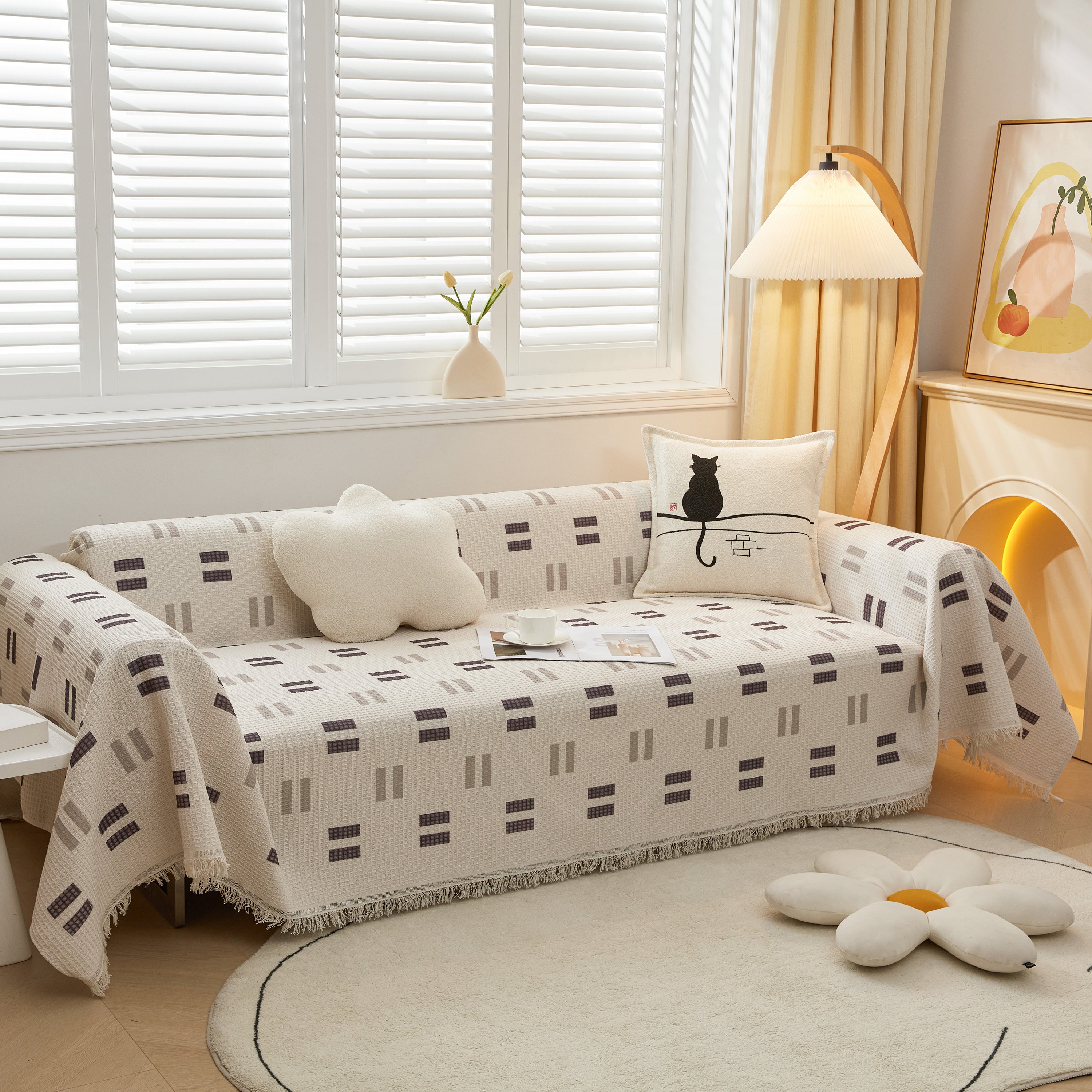 High-Quality Fabric Non-Slip Sofa Cover Throw, Throw Blankets for Couch, Furniture Covers for Pets