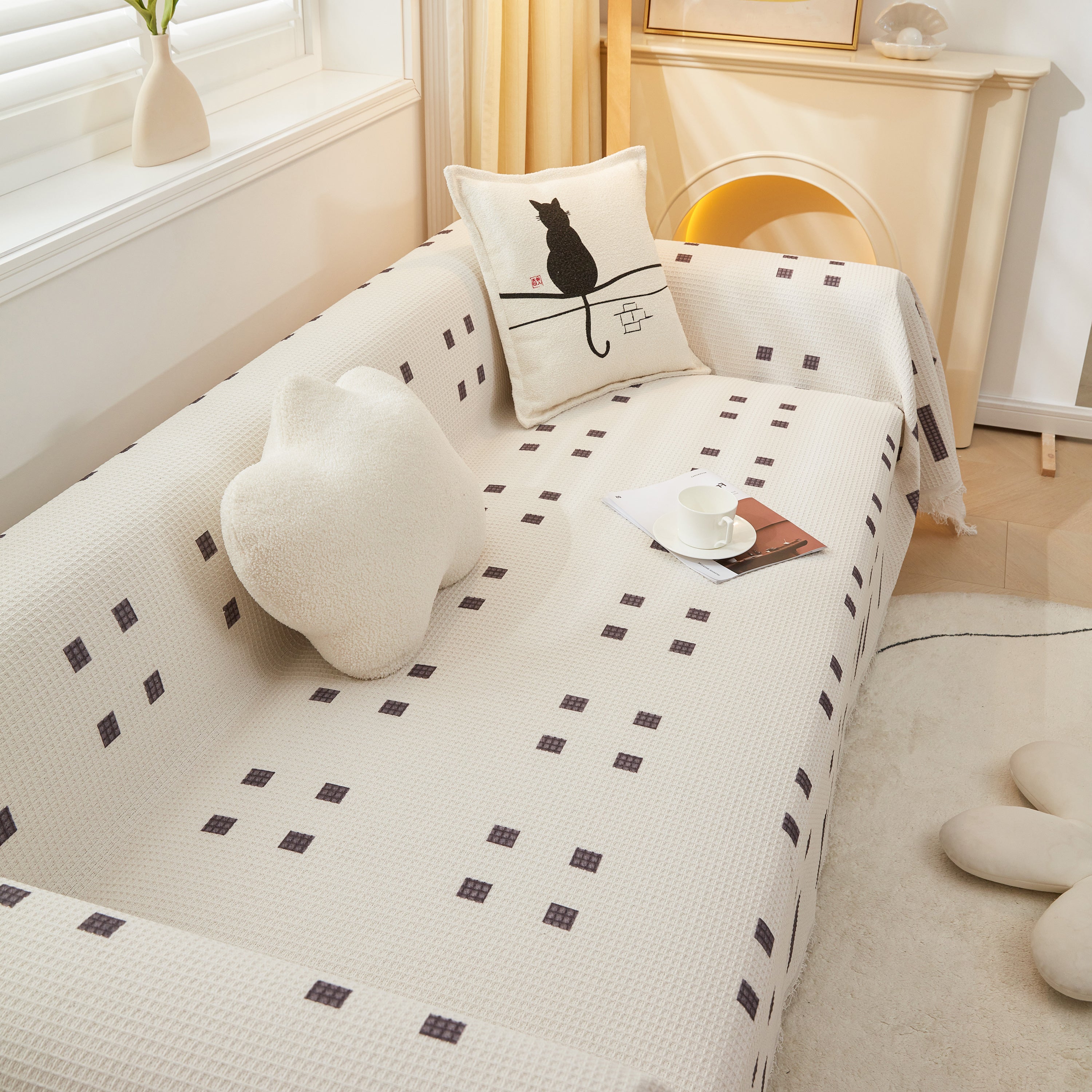 Large Couch Cover Throw, l Shape Sofa Cover for Sectional Couch Pet Friendly Furniture Protector