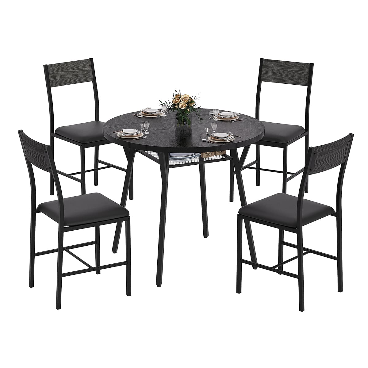 Indoor Round Dining Set, 5-Piece