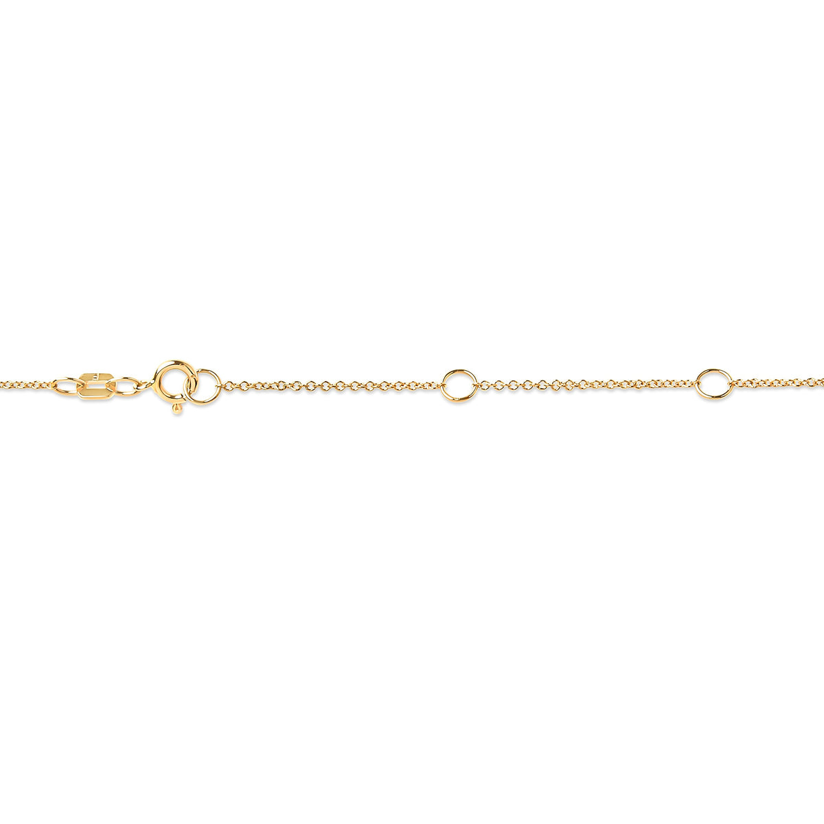 10K Yellow Gold 1/3 Carat Round Brilliant-Cut Diamond Modern Bezel-Set Solitaire 16"-18" Pendant Necklace (H-I Color, SI2-I1 Clarity)