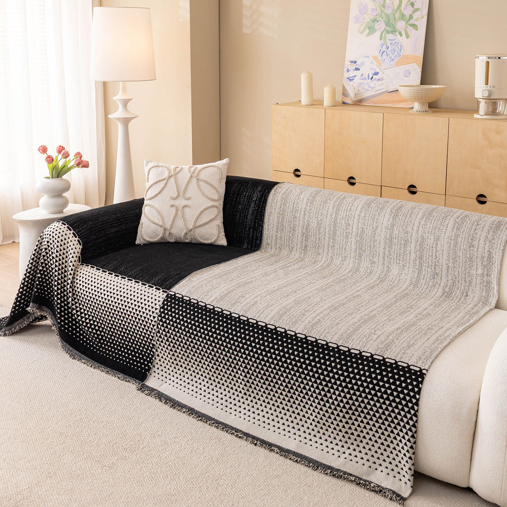 Decorative Couch Throw Cover, Washable Boho Couch Blanket Protector for Dogs, Cats