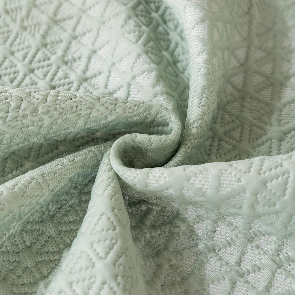 Cooling Ice Silk Sofa Throw Cover, Summer Diamond Textured Furniture Protector Blanket