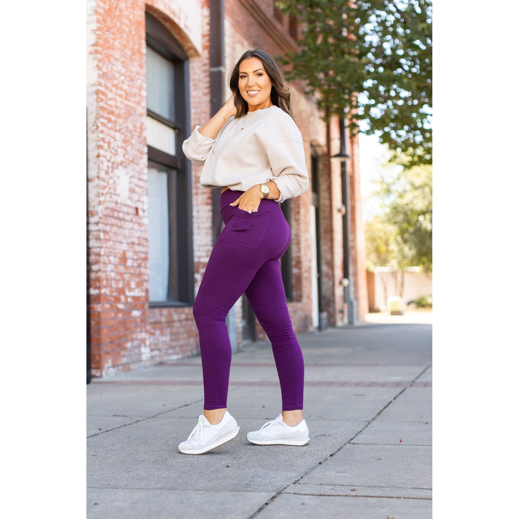 The Kinsley Purple Full Length Leggings Round 3 - Luxe Leggings by Julia Rose®