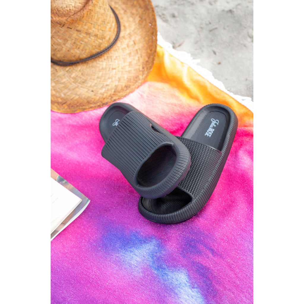 Ready to Ship | Black Insanely Comfy -Beach or Casual Slides