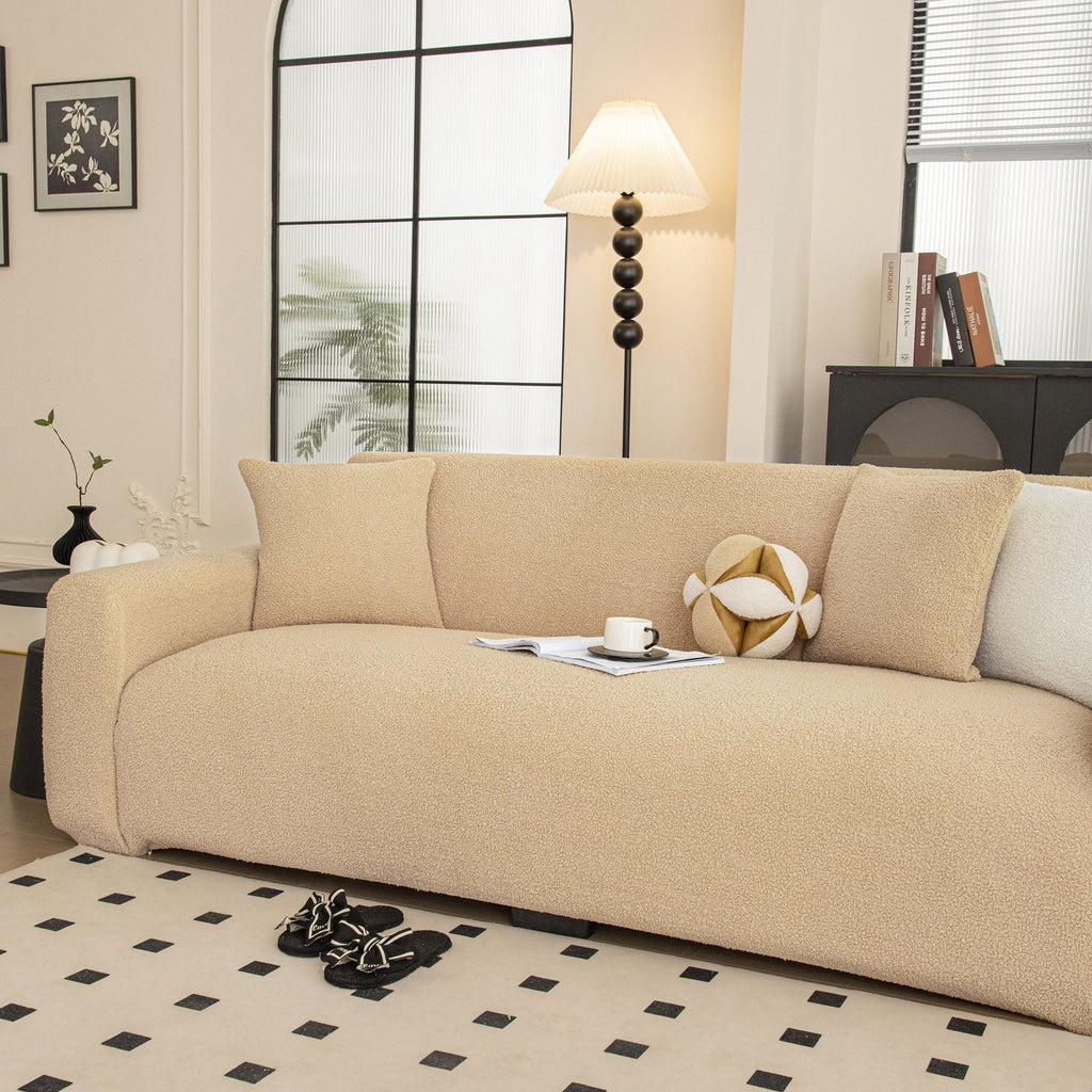 Stretch Plush Fitted Couch Slipcover Furniture Protector for 1/2/3/4/5 Cushion Couch