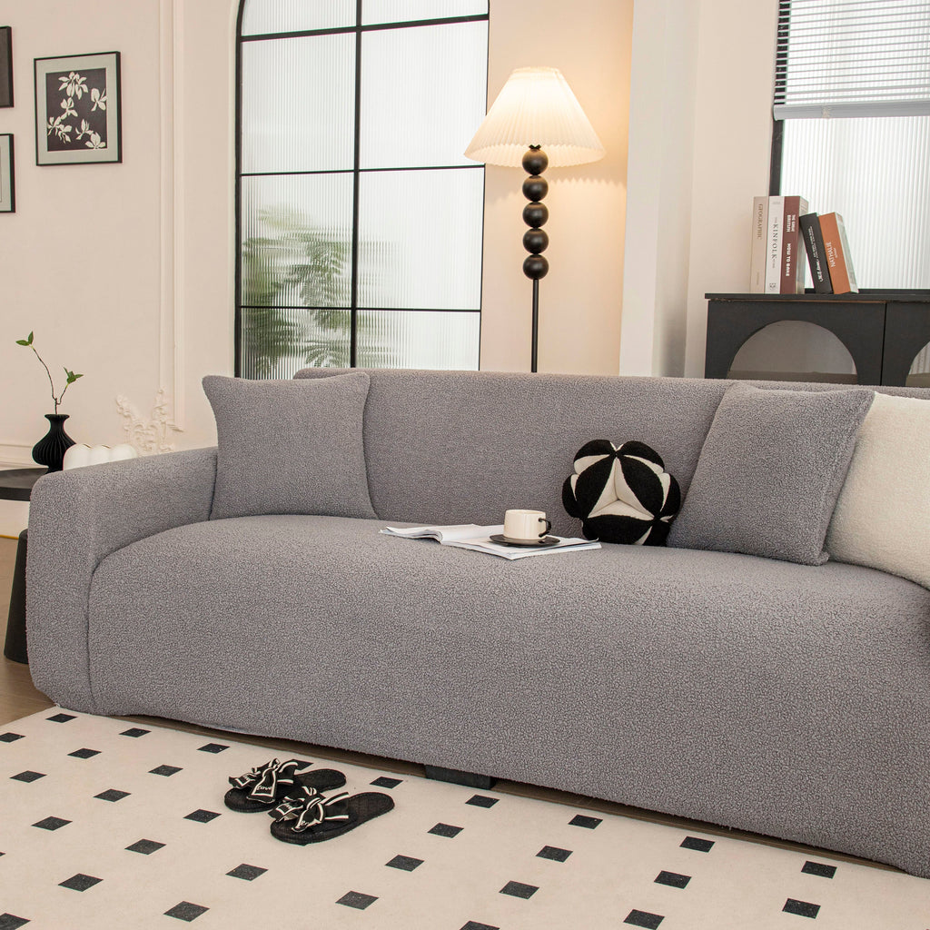 Stretch Plush Fitted Couch Slipcover Furniture Protector for 1/2/3/4/5 Cushion Couch
