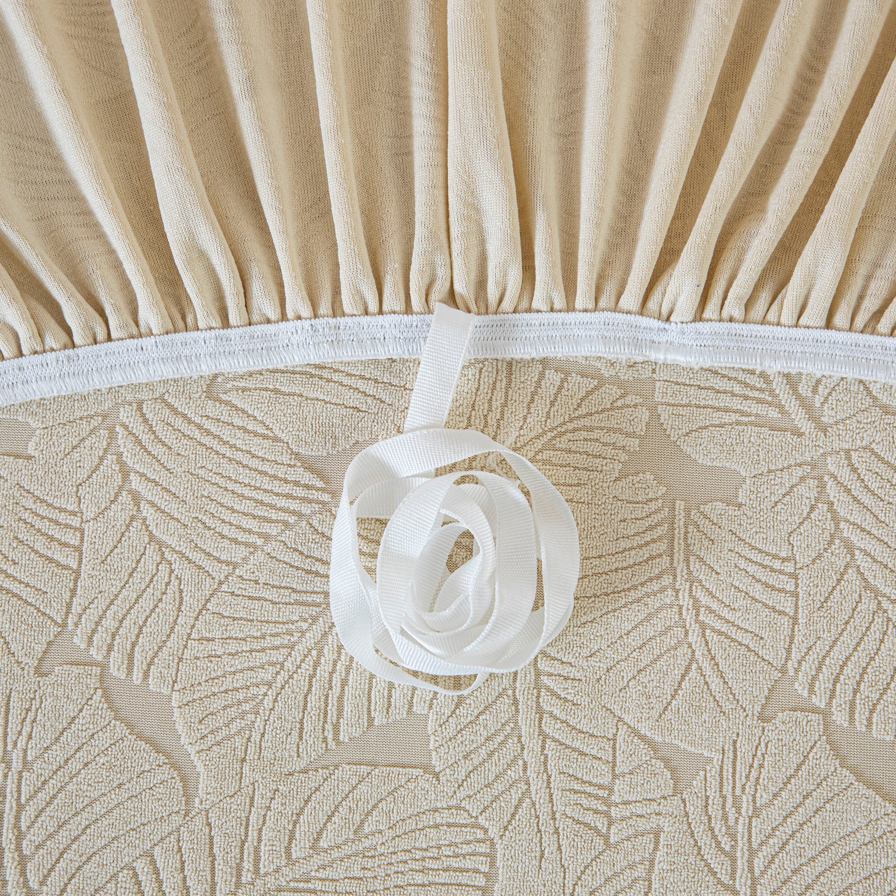 3D Jacquard Leaf Pattern Couch Slipcover, High Stretch Washable Textured Sofa Cover