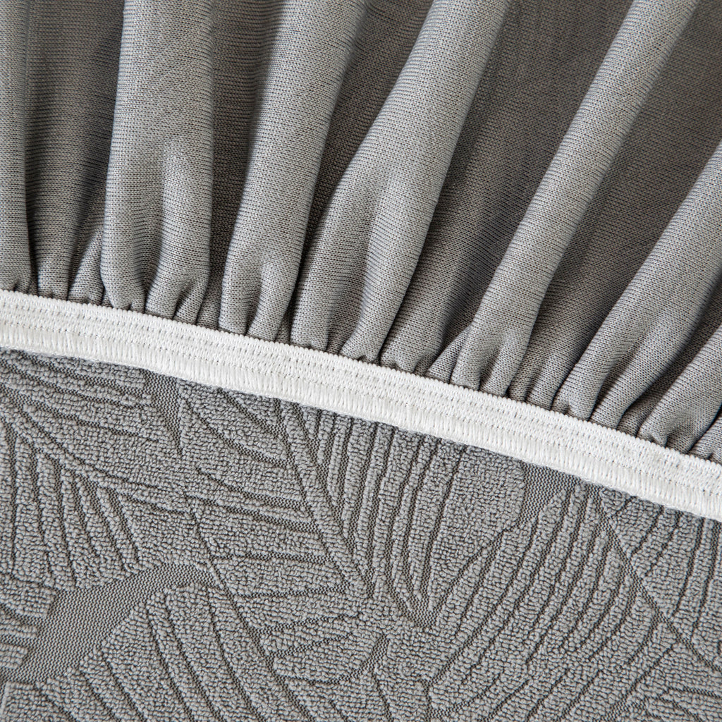 3D Jacquard Leaf Pattern Couch Slipcover, High Stretch Washable Textured Sofa Cover