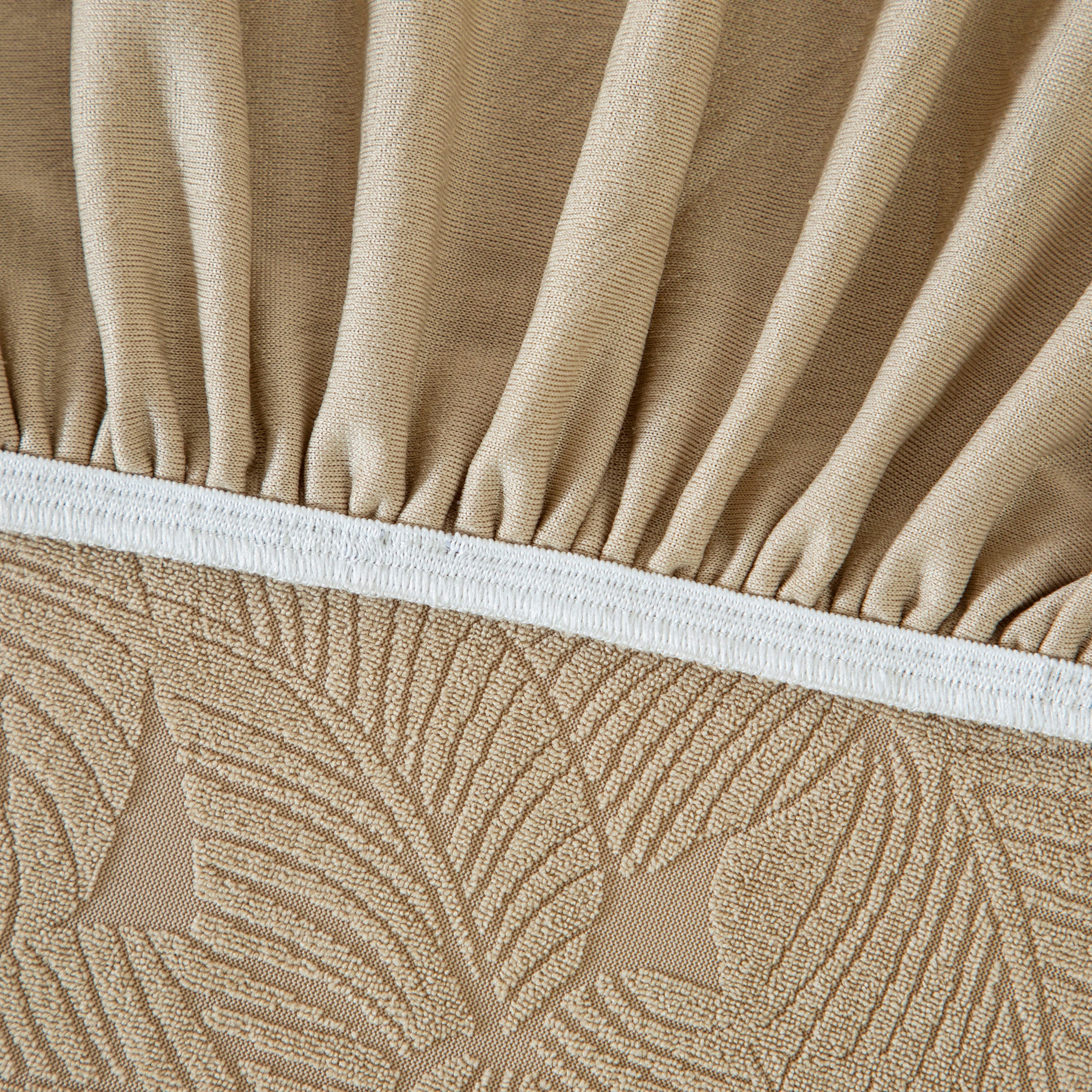 3D Jacquard Leaf Pattern Couch Slipcover, High Stretch Washable Textured Sofa Cover