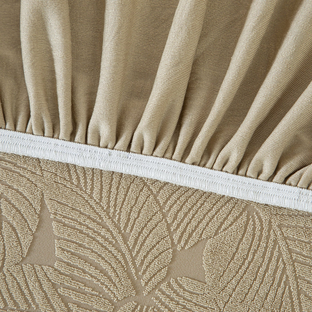 3D Jacquard Leaf Pattern Couch Slipcover, High Stretch Washable Textured Sofa Cover