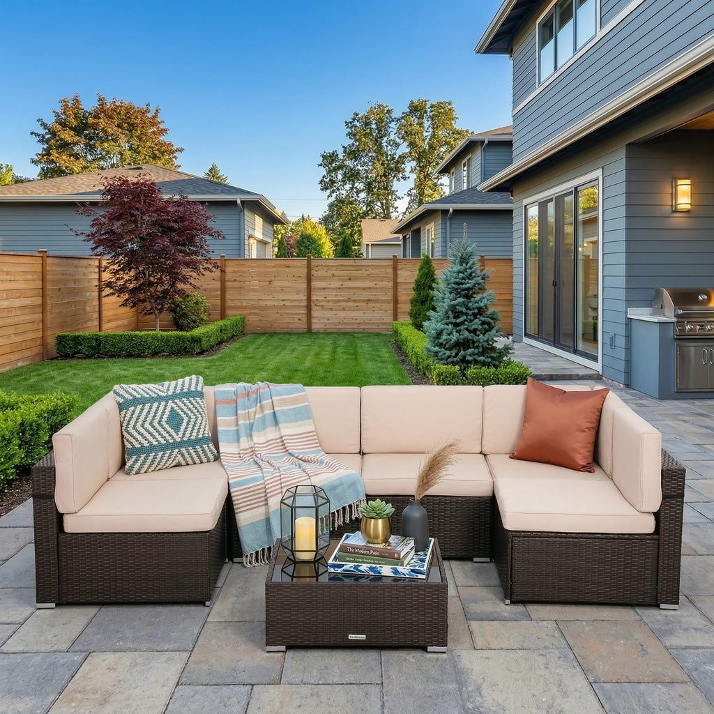 Axis 106.2" Classic Outdoor Sectional Set, 7-Piece