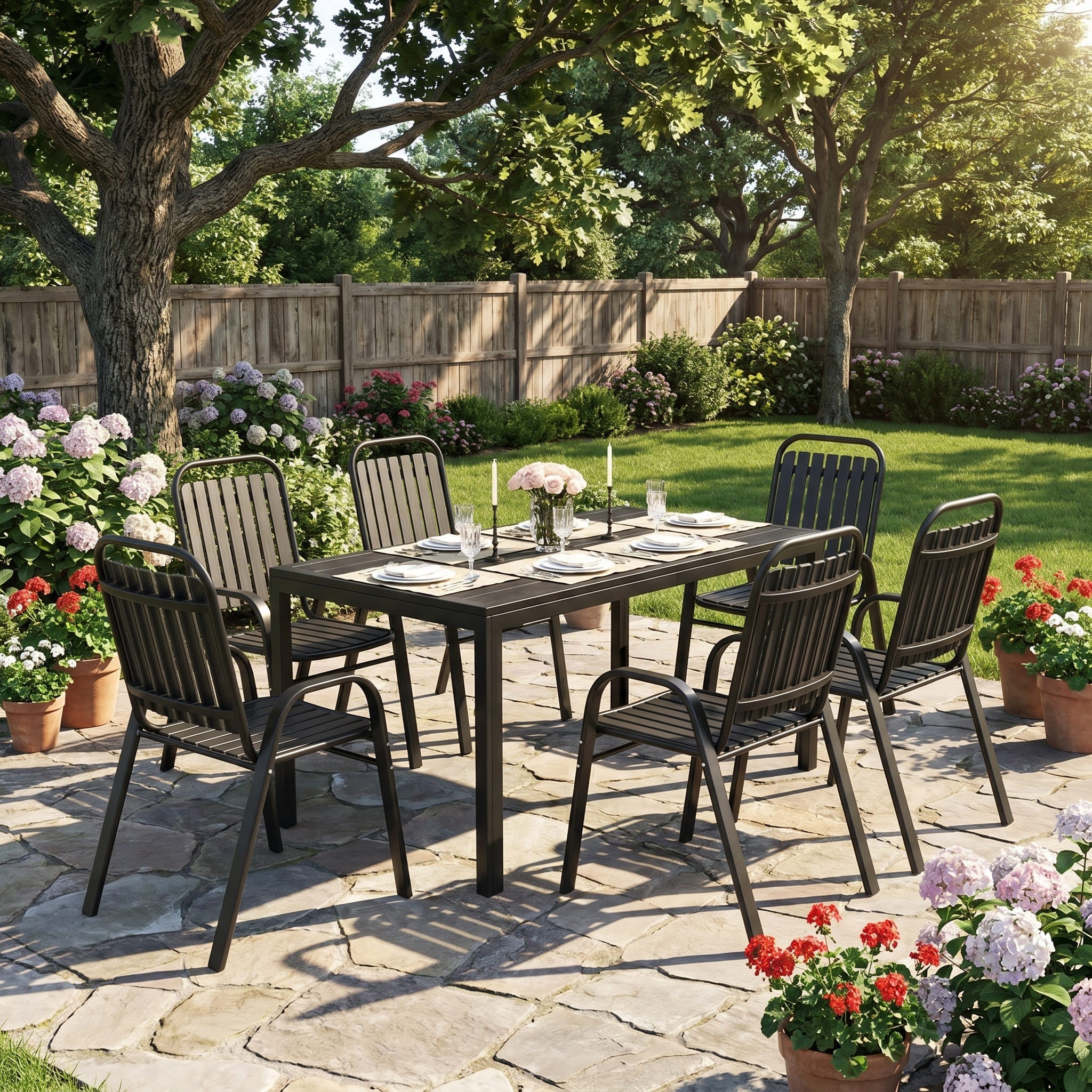 Forge Stackable Dining Set, 7-Piece