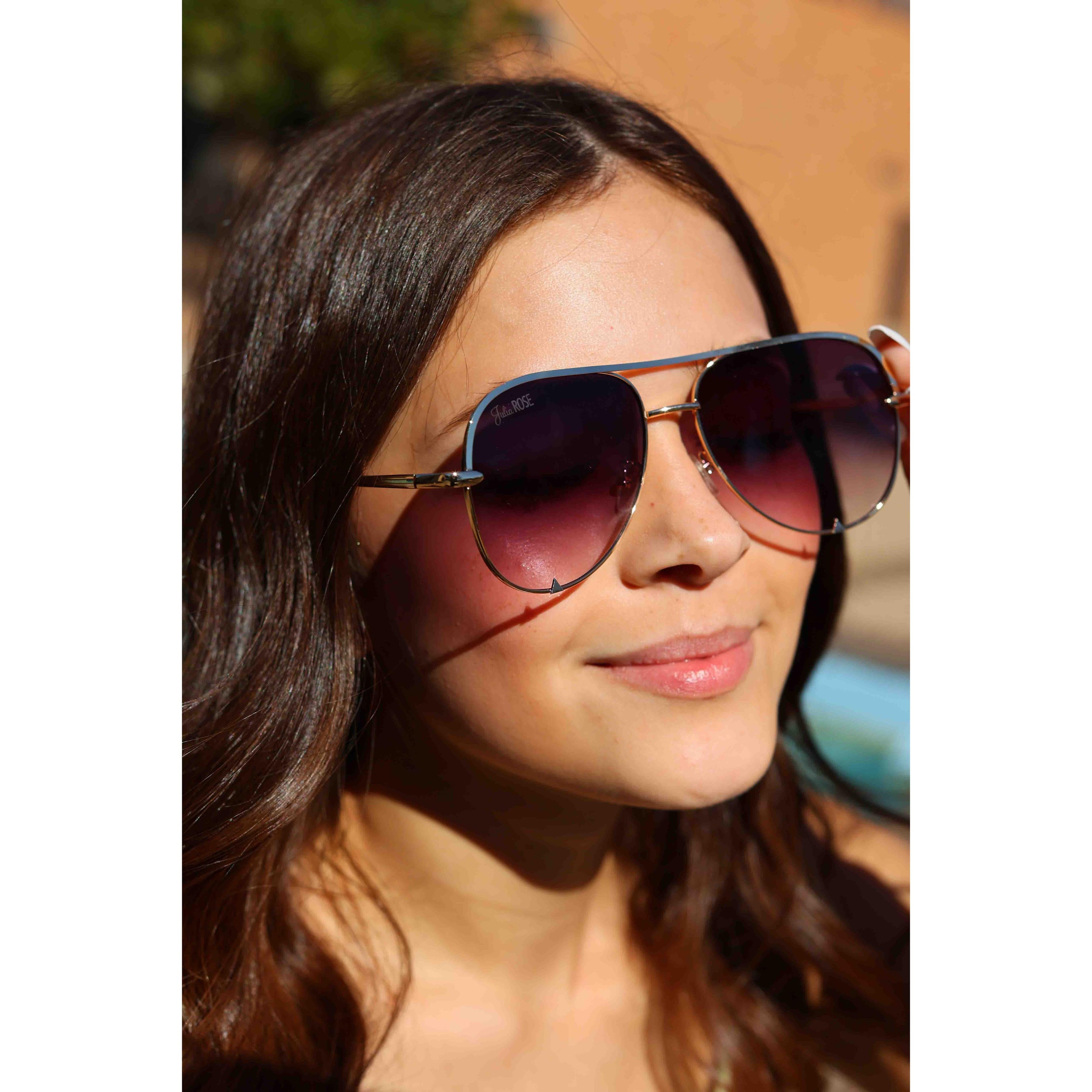 Ready to Ship | The Alex Black Gradient  High Quality Unisex Aviator Sunglasses