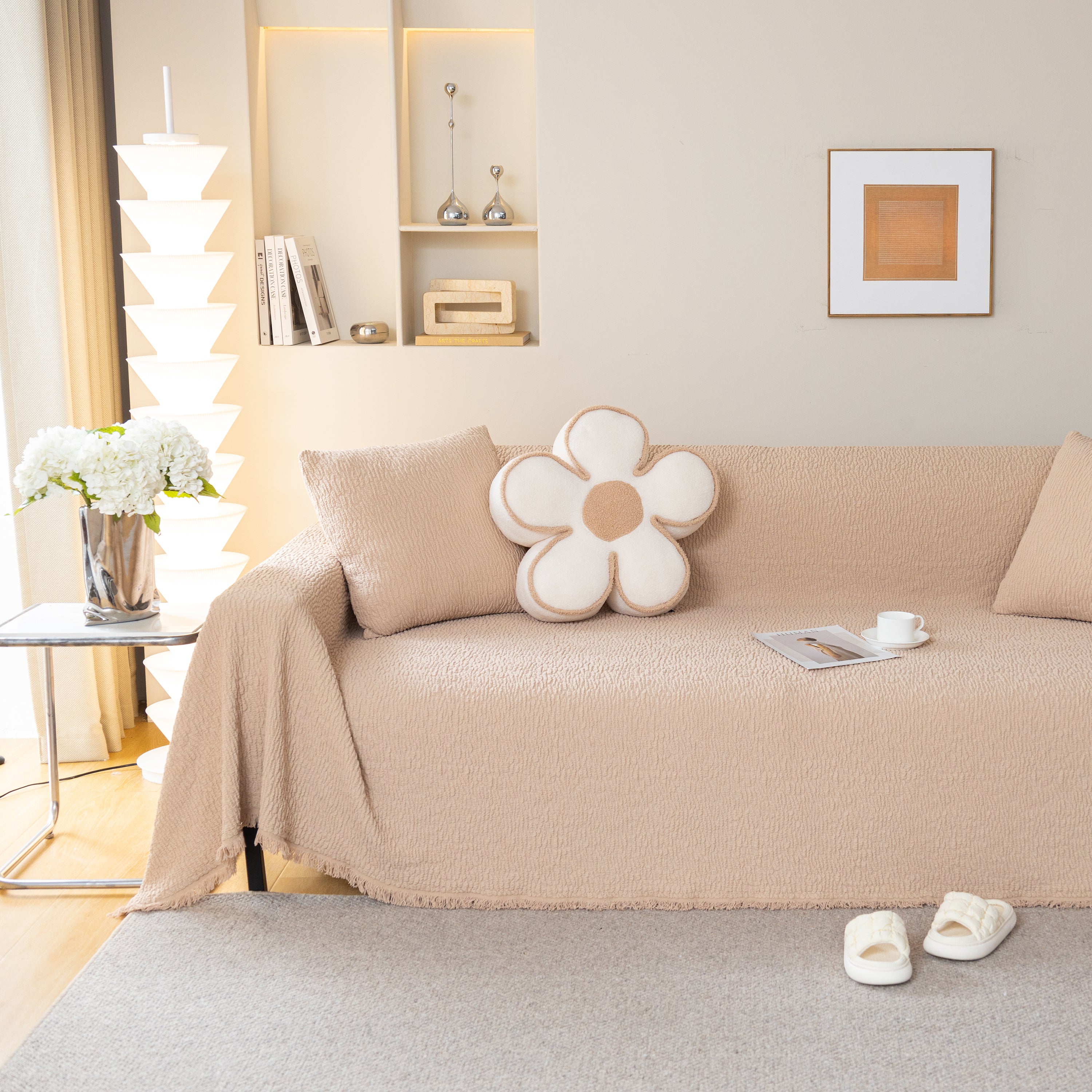 Sofa Throw Covers L-Shape Sectional Couch Cover for Dogs Cats Furniture Protector